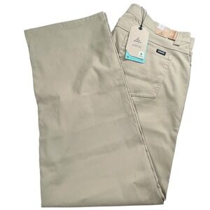 NWT Prana Mens 36X30 Brion Pant Sandbar Tan Straight Leg Performance Hiking NEW